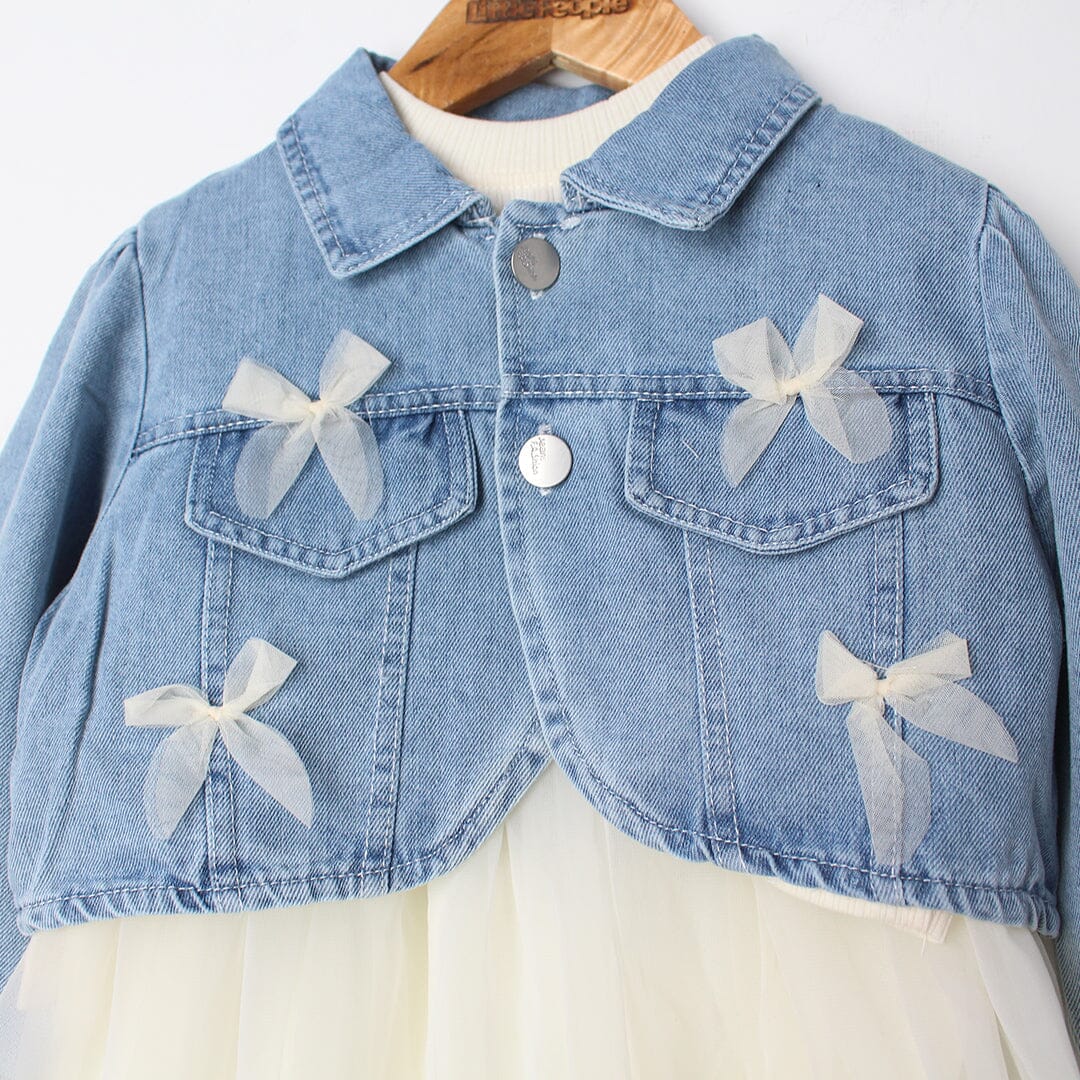 Modern Blue Themed Girls Frock Set Frock Iluvlittlepeople 