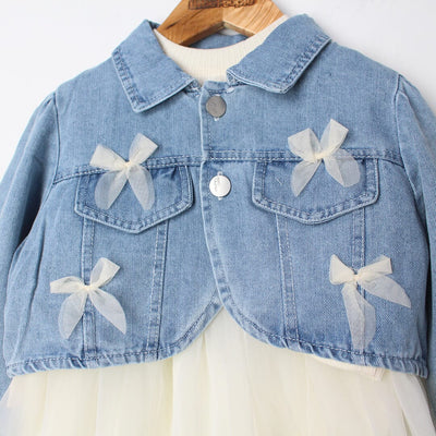 Modern Blue Themed Girls Frock Set Frock Iluvlittlepeople 