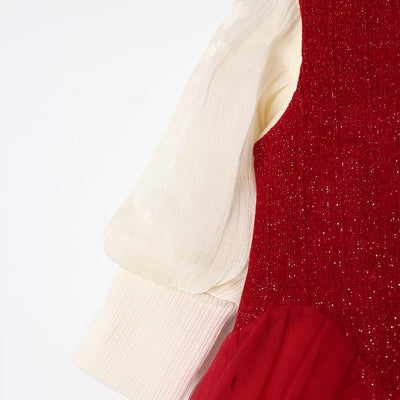 Modern Maroon Themed Girls Frock Set Frock Iluvlittlepeople 