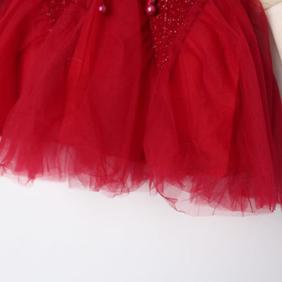 Modern Maroon Themed Girls Frock Set Frock Iluvlittlepeople 