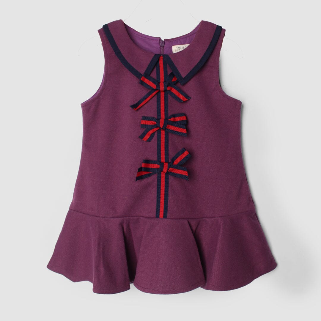 Inspire Purple Themed Girls Frock Frock Iluvlittlepeople 6-9 Months Purple Winter