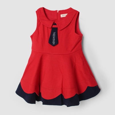 Admire Red Themed Girls Frock Frock Iluvlittlepeople 6-9 Months Red Winter