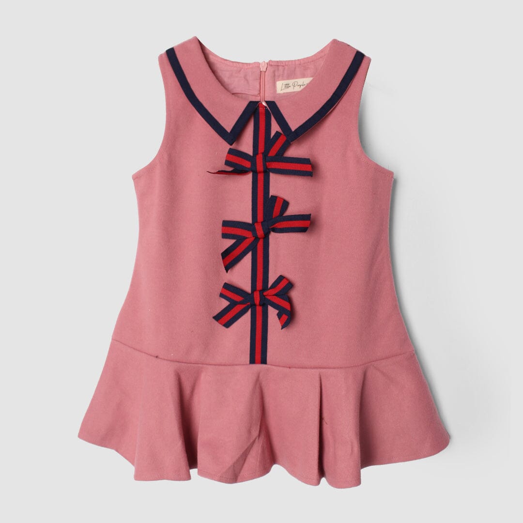 Urge Peach Themed Girls Frock Frock Iluvlittlepeople 6-9 Months Peach Winter