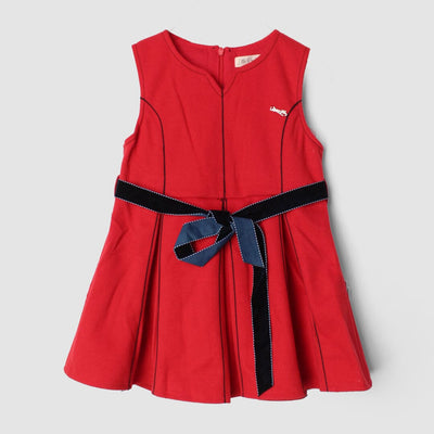 Fancy Red Themed Girls Frock Frock Iluvlittlepeople 6-9 Months Red Winter