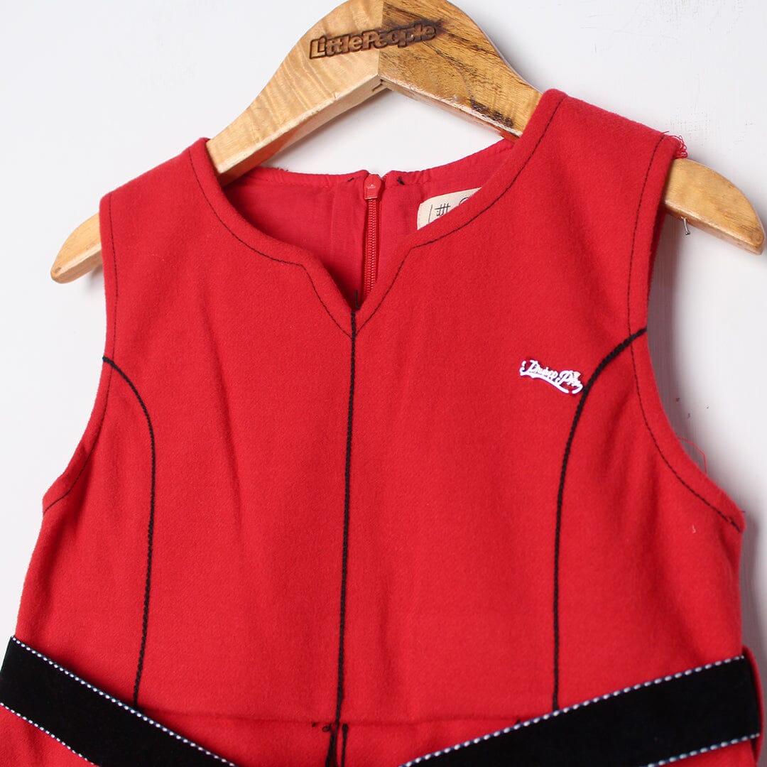 Fancy Red Themed Girls Frock Frock Iluvlittlepeople 