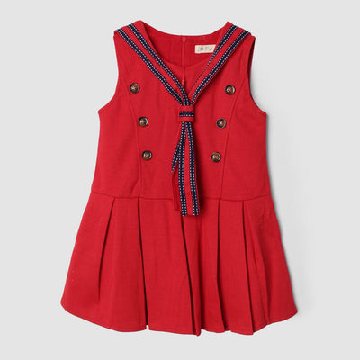 Delighted Red Themed Girls Frock Frock Iluvlittlepeople 3-4 Years Red Winter