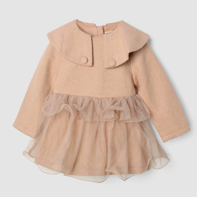 Desire Beige Themed Girls Frock Frock Iluvlittlepeople 18-24 Months Beige Winter