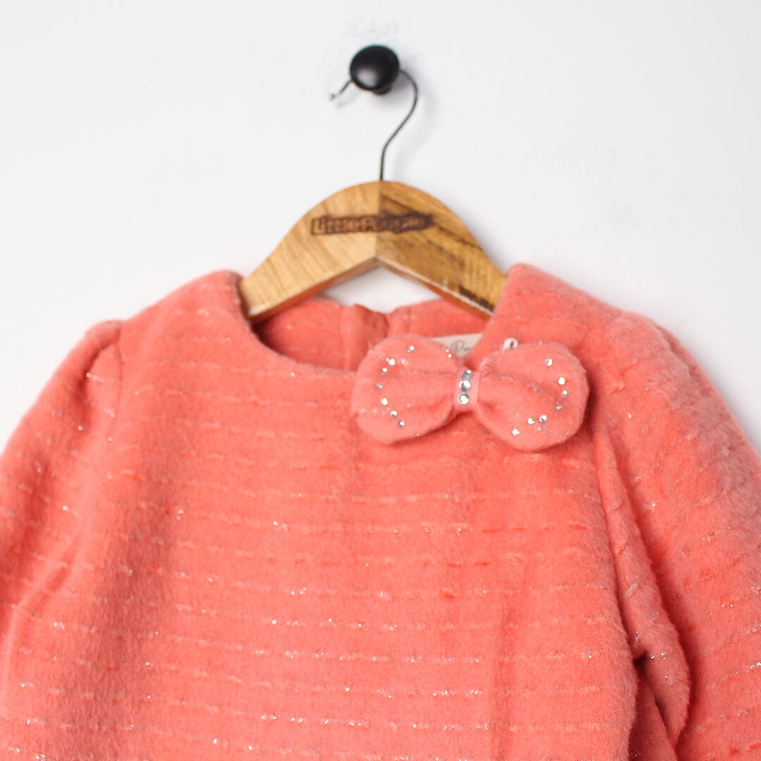 Stylish Peach Themed Girls Frock Frock Iluvlittlepeople 