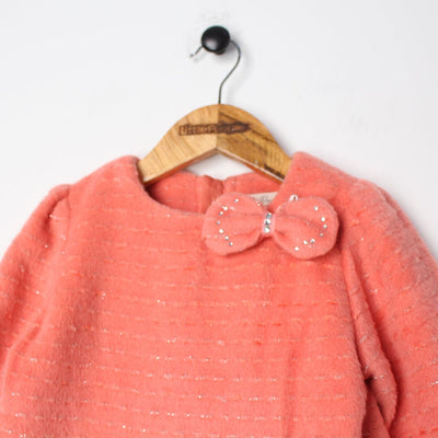 Stylish Peach Themed Girls Frock Frock Iluvlittlepeople 