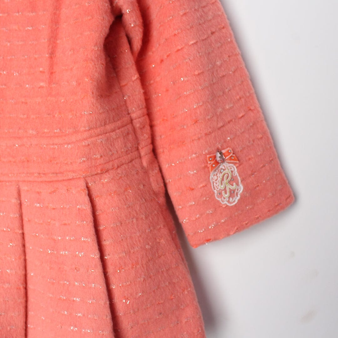 Stylish Peach Themed Girls Frock Frock Iluvlittlepeople 