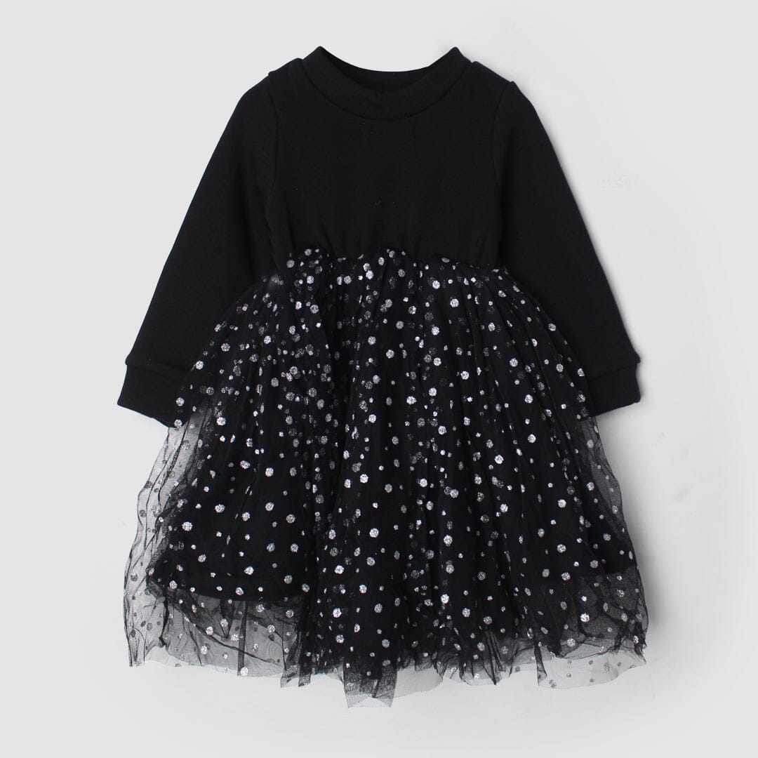 Desire Black Themed Girls Frock Frock Iluvlittlepeople 3-4 Years Black Winter