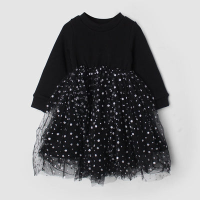 Desire Black Themed Girls Frock Frock Iluvlittlepeople 3-4 Years Black Winter
