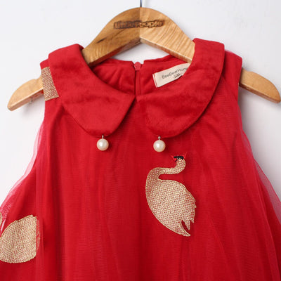 Desire Redish Themed Girls Frock Frock Iluvlittlepeople 