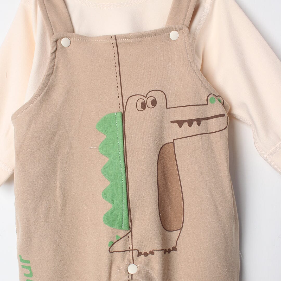 Desire Beige Winter 2Pc Kids Romper Set Romper Set Iluvlittlepeople 