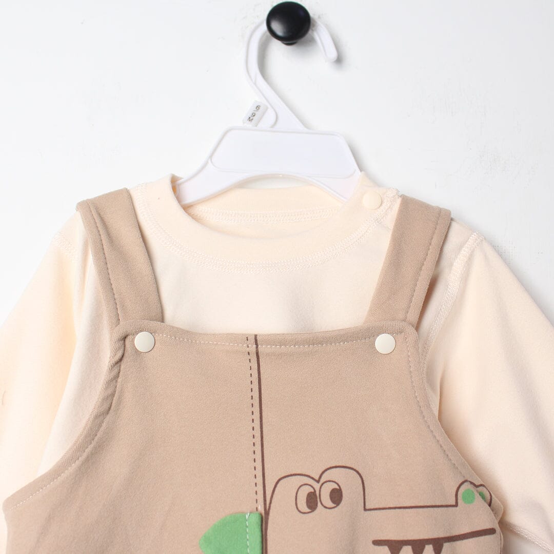 Desire Beige Winter 2Pc Kids Romper Set Romper Set Iluvlittlepeople 