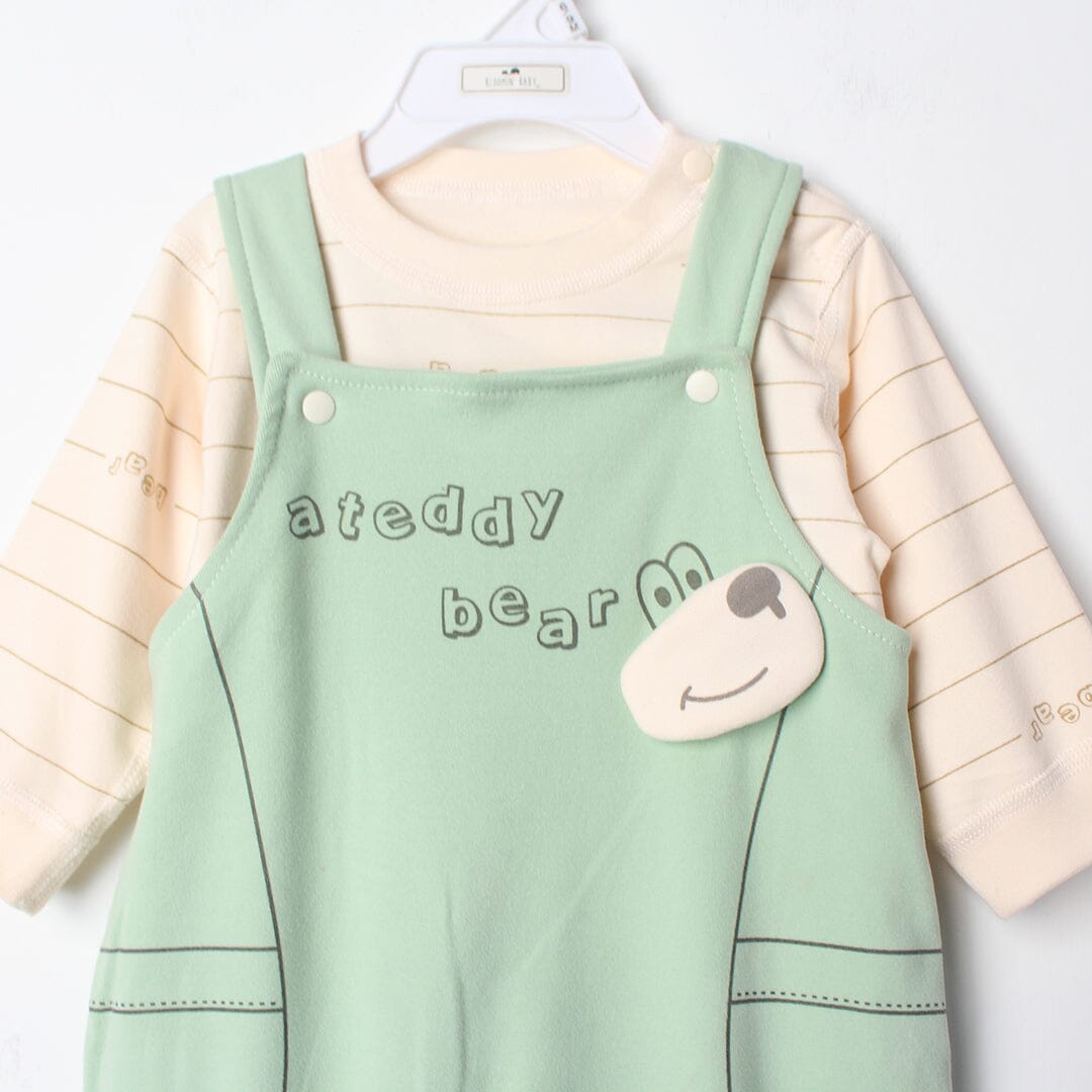 Modern Green Winter 2Pc Kids Romper Set Romper Set Iluvlittlepeople 