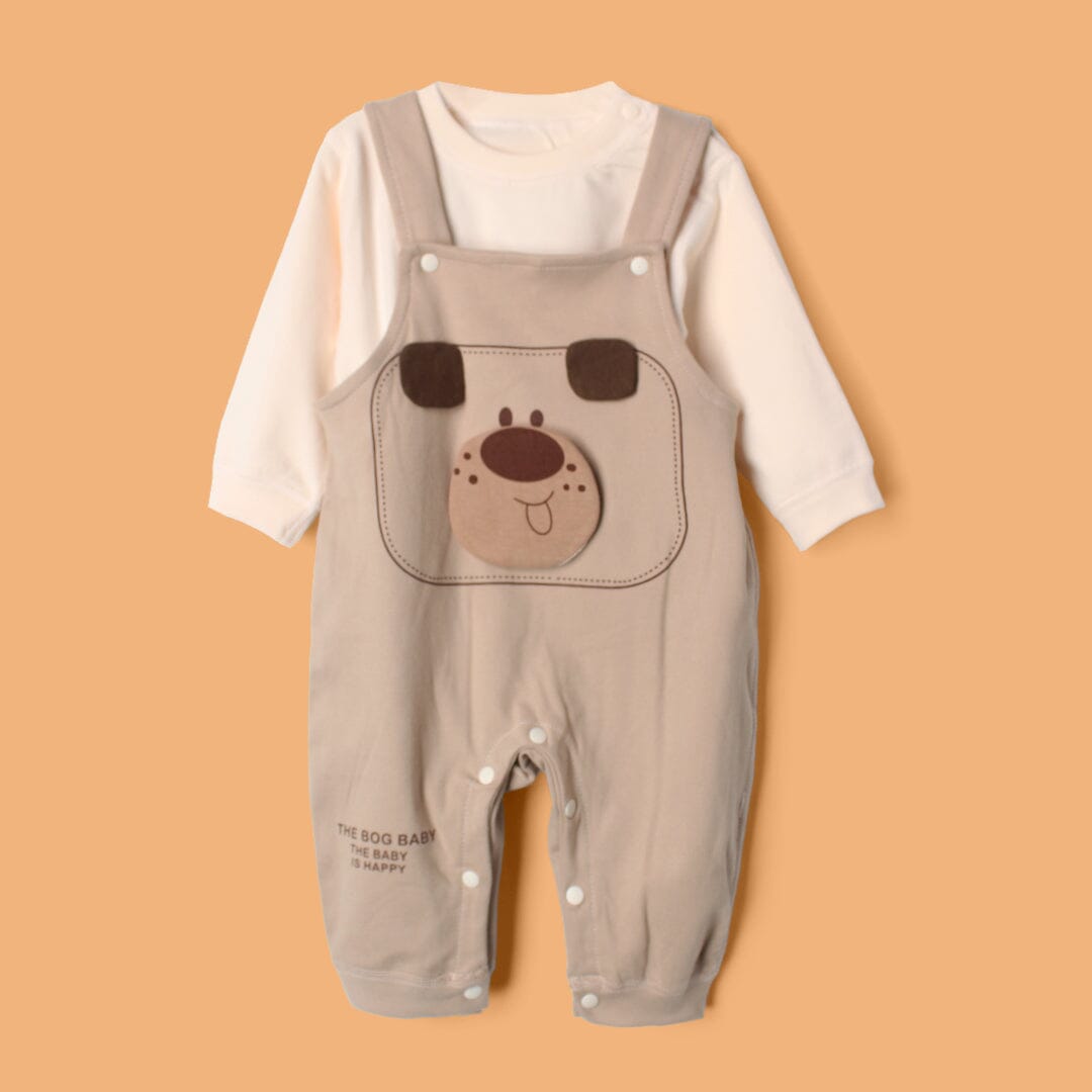 Stylish Brown Winter 2Pc Kids Romper Set Romper Set Iluvlittlepeople 3-6 Months Brown Winter