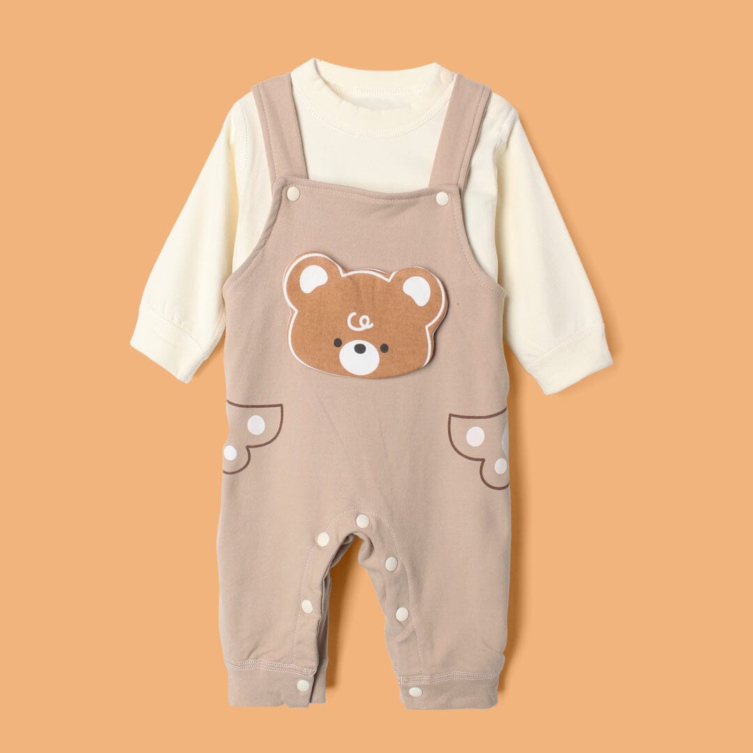 Admire Brown Winter Kids 2Pc Romper Set Romper Set Iluvlittlepeople 0-3 Months Brown Winter