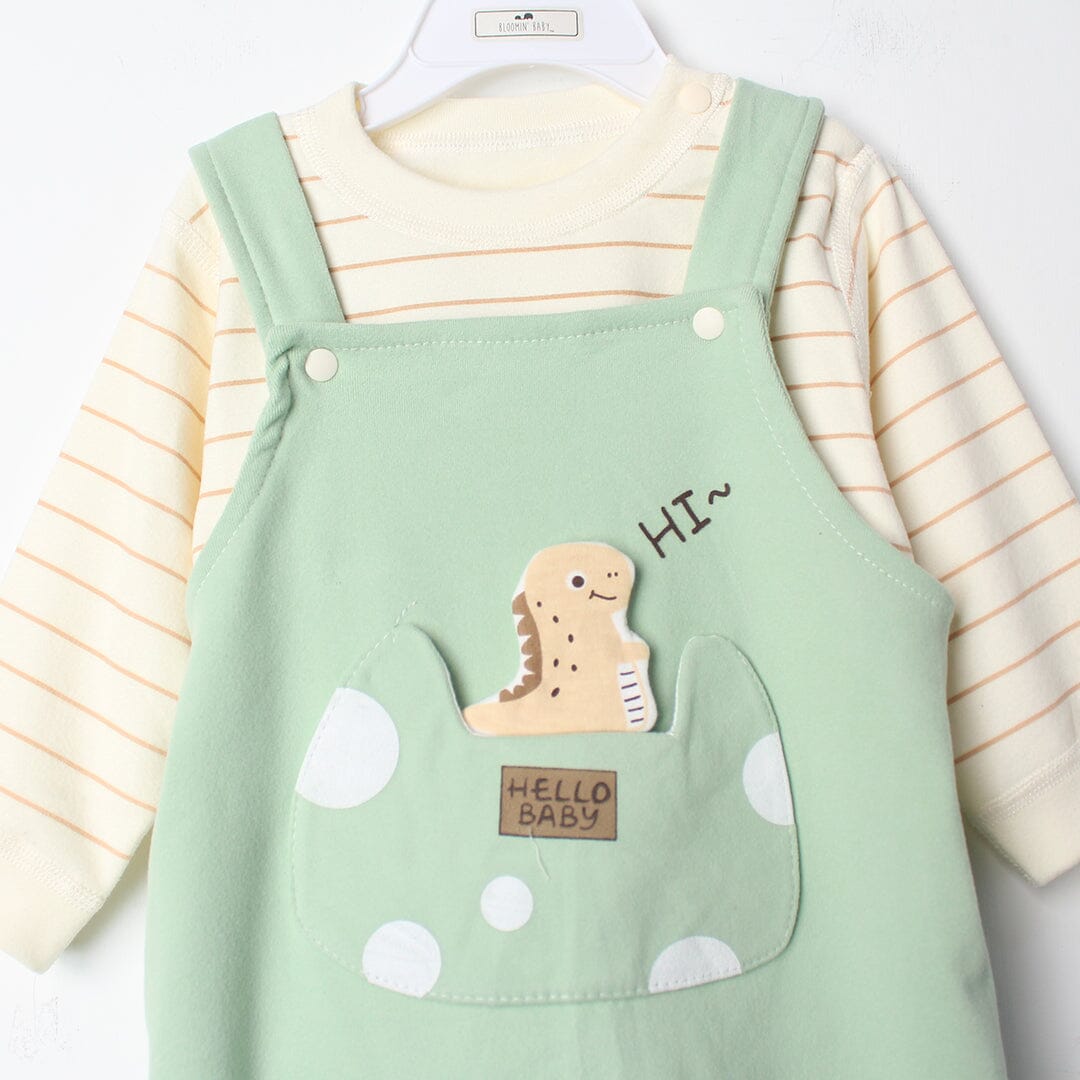 Urge Green Winter 2Pc Kids Romper Set Romper Set Iluvlittlepeople 