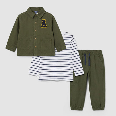 Modern 3Pc Green Themed Set For Boys 3Pc Boys Iluvlittlepeople 3-6 Months Winter Green