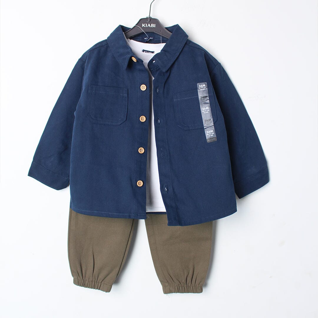Stylish 3Pc Blue Themed Set For Boys 3Pc Boys Iluvlittlepeople 