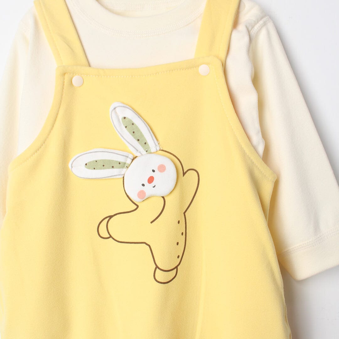 Fancy Yellow Winter 2Pc Kids Romper Set Romper Set Iluvlittlepeople 