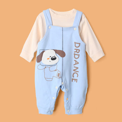 Azure Blue Winter 2Pc Kids Romper Set Romper Set Iluvlittlepeople 3-6 Months Blue Winter