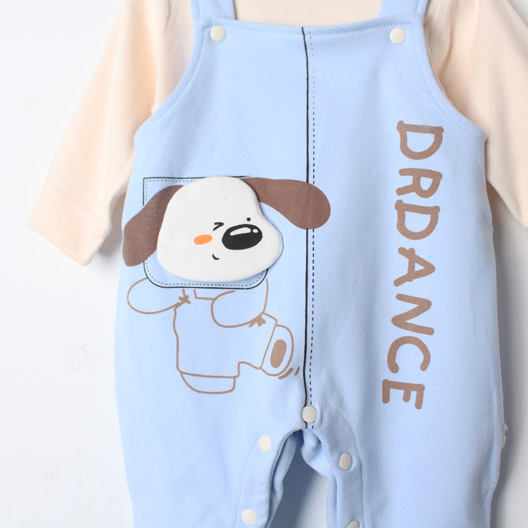 Azure Blue Winter 2Pc Kids Romper Set Romper Set Iluvlittlepeople 