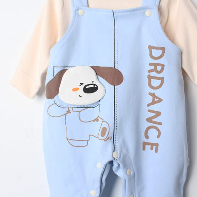 Azure Blue Winter 2Pc Kids Romper Set Romper Set Iluvlittlepeople 