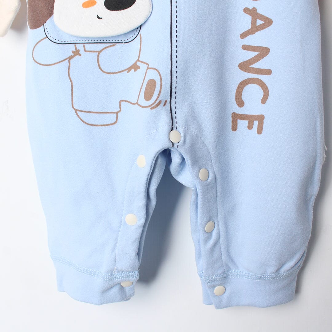 Azure Blue Winter 2Pc Kids Romper Set Romper Set Iluvlittlepeople 