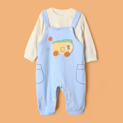 Saxe Blue Winter 2Pc Kids Romper Set Romper Set Iluvlittlepeople 3-6 Months Blue Winter