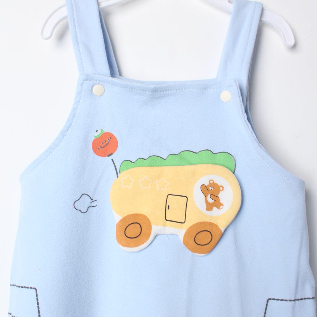 Saxe Blue Winter 2Pc Kids Romper Set Romper Set Iluvlittlepeople 