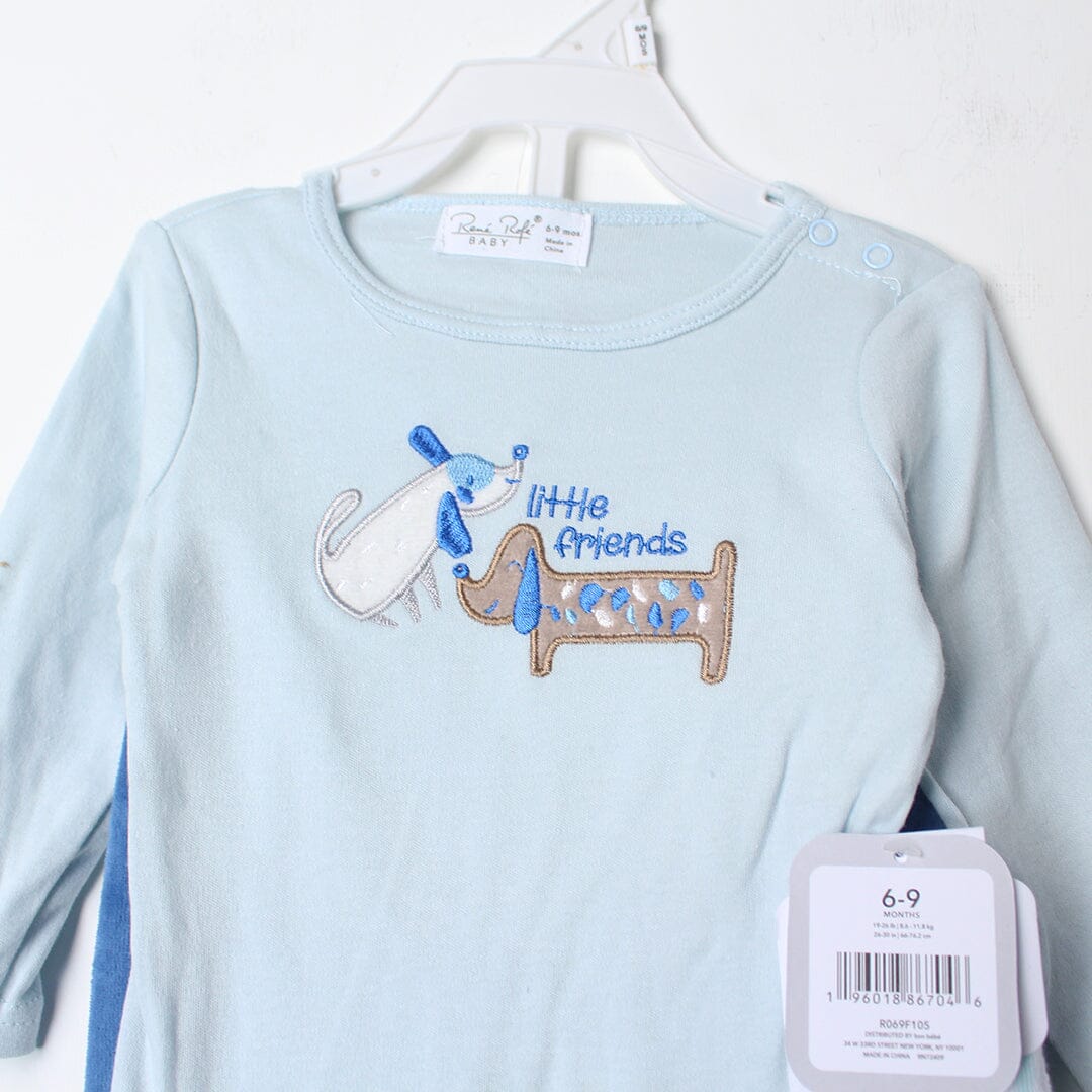 Saxe Blue Winter 2Pc Kids Romper Set Romper Set Iluvlittlepeople 