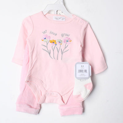 Modern Pink Winter Girls 2Pc Romper Set Romper Set Iluvlittlepeople 