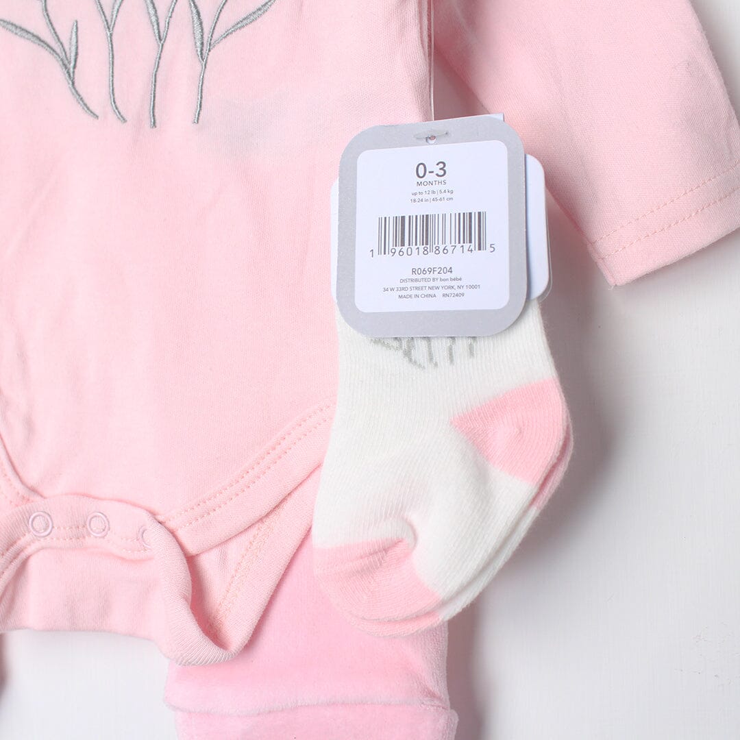 Modern Pink Winter Girls 2Pc Romper Set Romper Set Iluvlittlepeople 