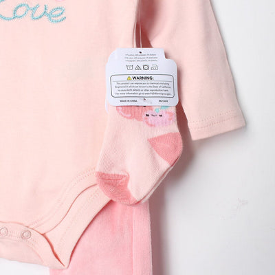 Stylish Pink Winter Girls 2Pc Romper Set Romper Set Iluvlittlepeople 