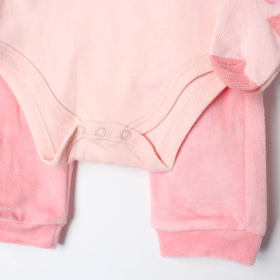 Stylish Pink Winter Girls 2Pc Romper Set Romper Set Iluvlittlepeople 