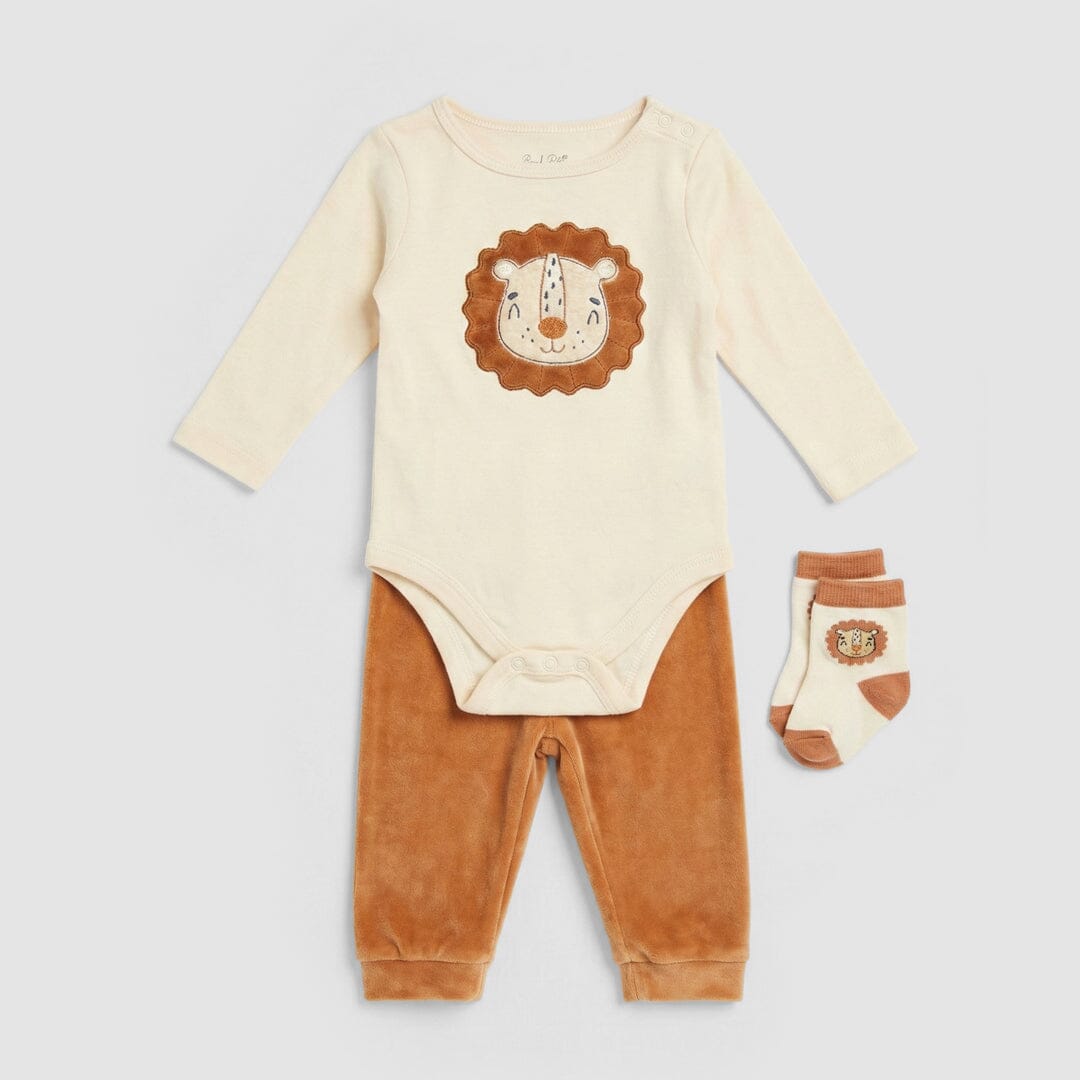 Stylish Off White Winter 3Pc Kids Romper Set Romper Set Iluvlittlepeople 0-3 Months Off White Winter