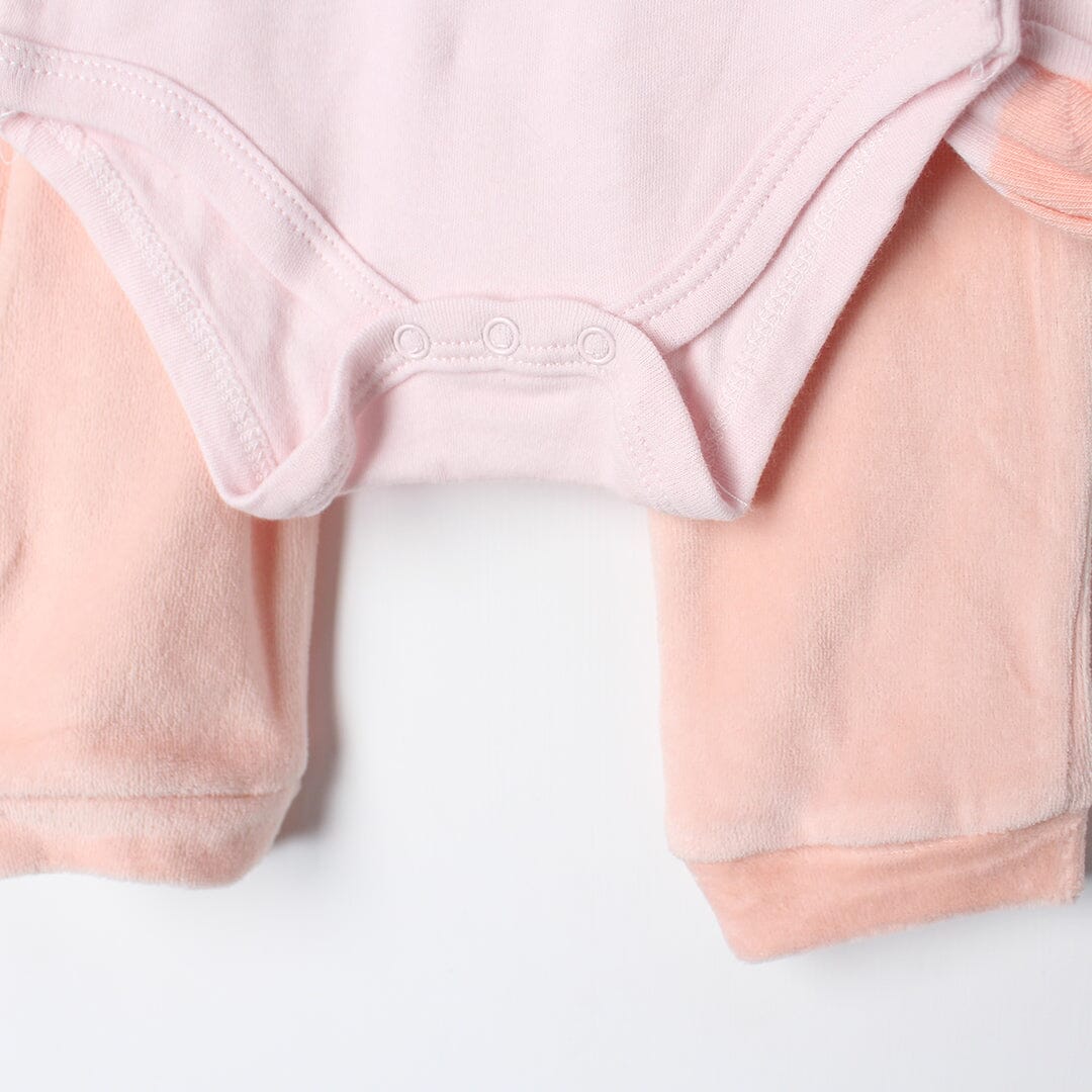 Elegant Pink Winter Girls 3Pc Romper Set Romper Set Iluvlittlepeople 