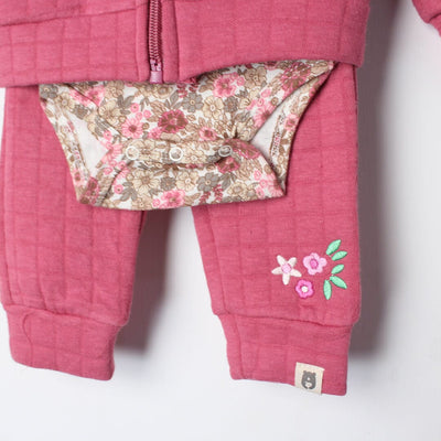 Elegant Pink Winter Girls 3Pc Romper Set Romper Set Iluvlittlepeople 