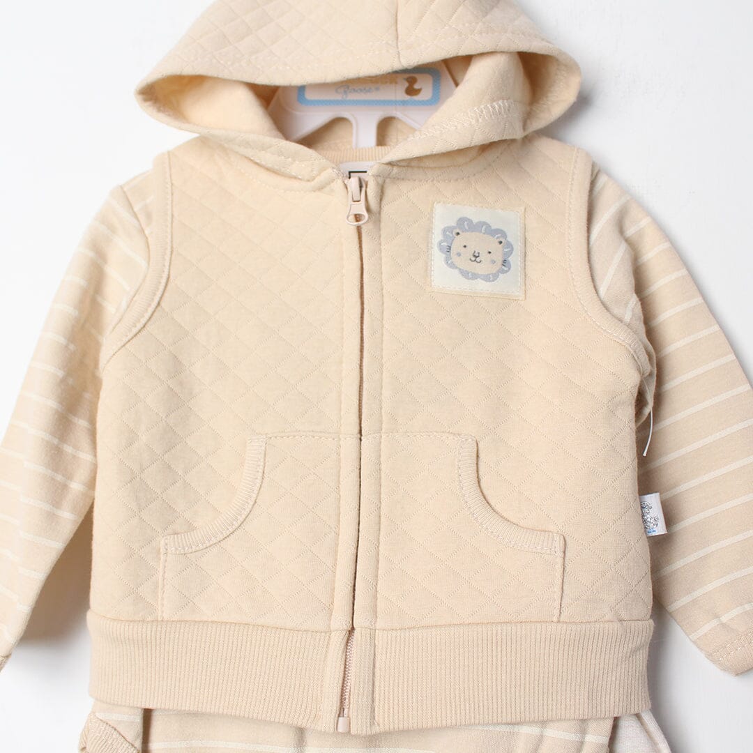 Urge Beige Winter 3Pc Kids Romper Set Romper Set Iluvlittlepeople 