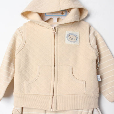 Urge Beige Winter 3Pc Kids Romper Set Romper Set Iluvlittlepeople 