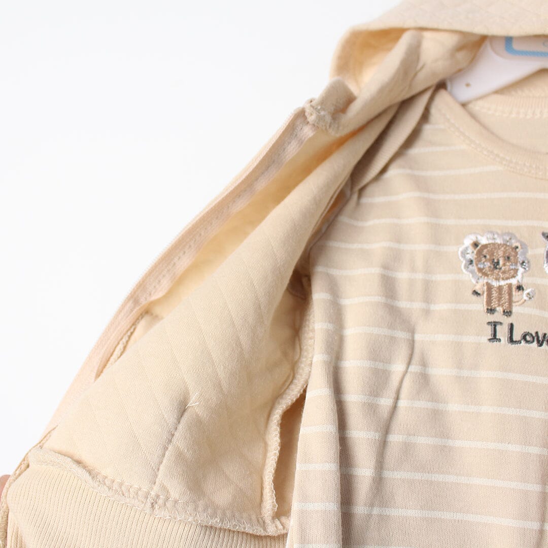 Urge Beige Winter 3Pc Kids Romper Set Romper Set Iluvlittlepeople 