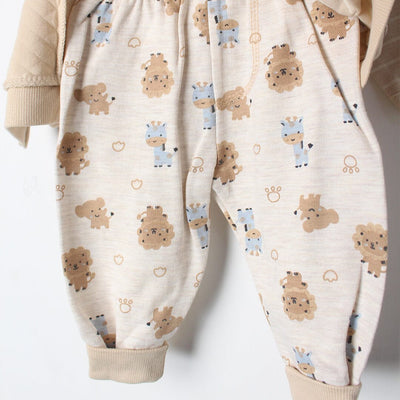 Urge Beige Winter 3Pc Kids Romper Set Romper Set Iluvlittlepeople 