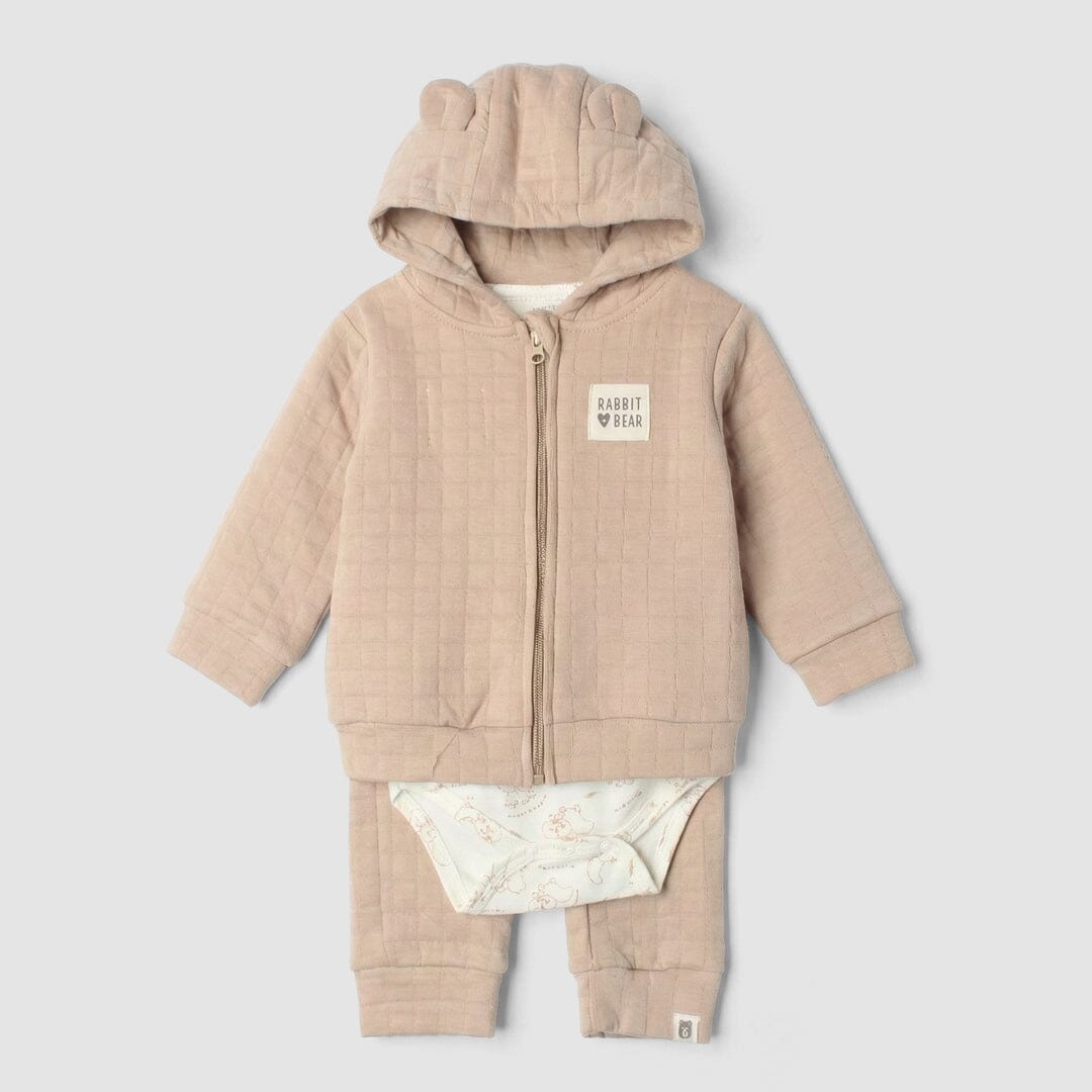 Urge Beige Winter 3Pc Kids Romper Set Romper Set Iluvlittlepeople 0-3 Months Beige Winter