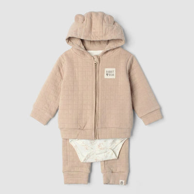 Urge Beige Winter 3Pc Kids Romper Set Romper Set Iluvlittlepeople 0-3 Months Beige Winter
