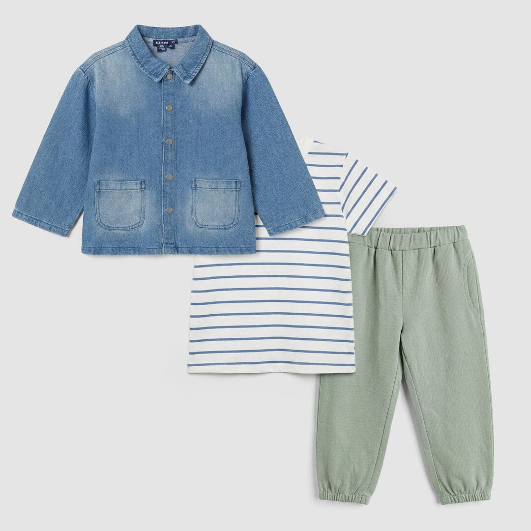 Stylish 3Pc Blue Themed Set For Boys 3Pc Boys Iluvlittlepeople 3-6 Months Winter Blue