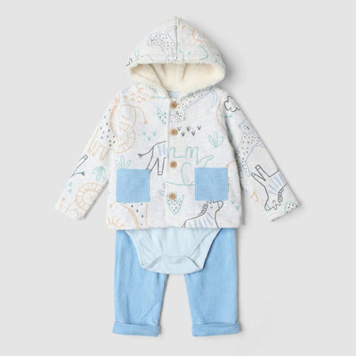 Stylish Grey Winter 3Pc Kids Romper Set Romper Set Iluvlittlepeople 0-3 Months Grey Winter