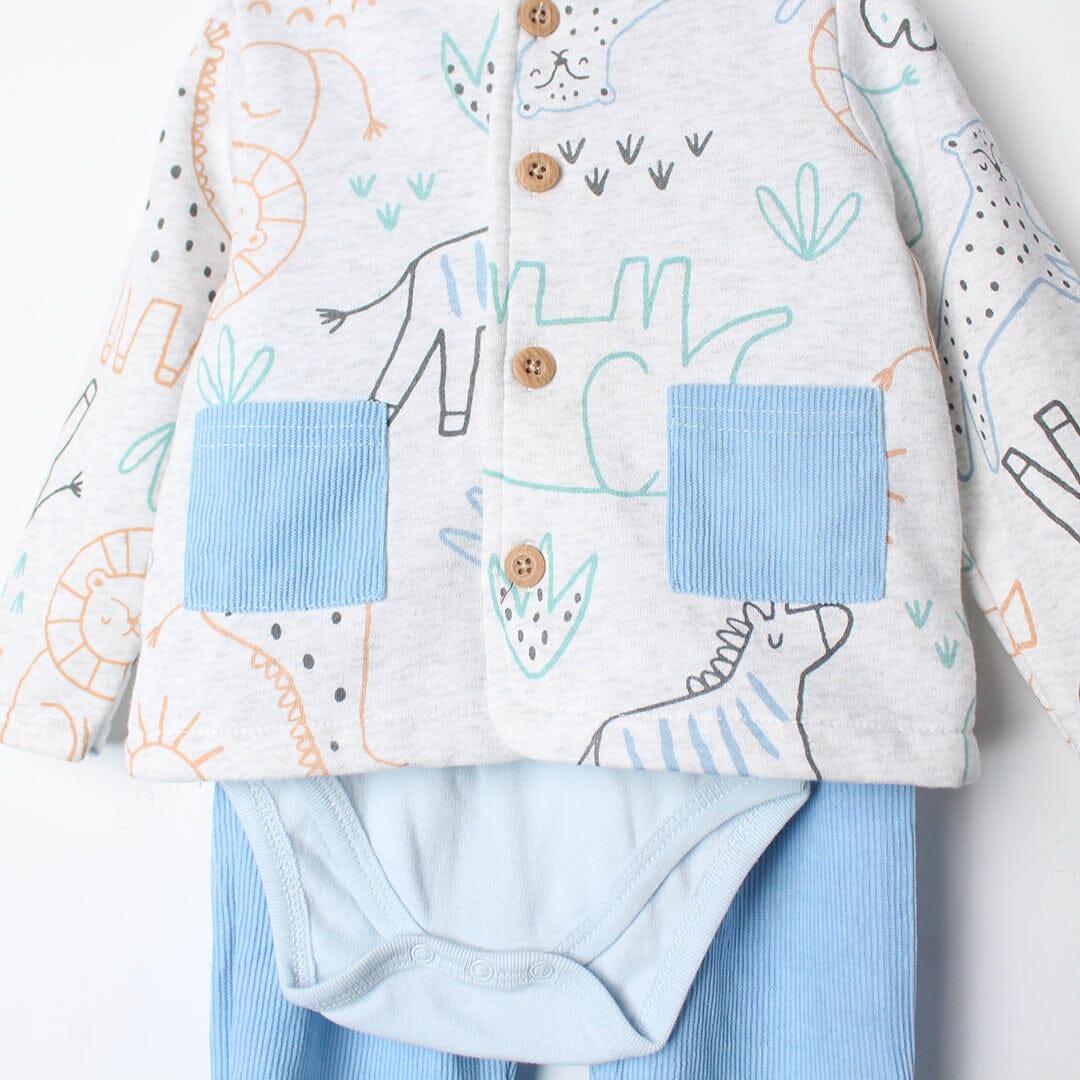 Stylish Grey Winter 3Pc Kids Romper Set Romper Set Iluvlittlepeople 