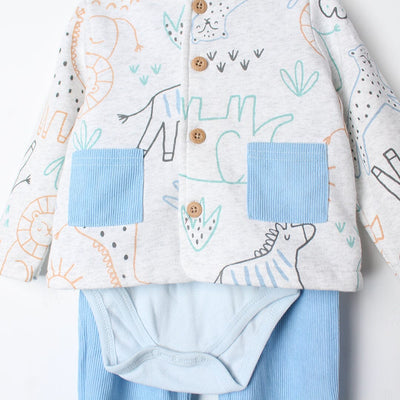 Stylish Grey Winter 3Pc Kids Romper Set Romper Set Iluvlittlepeople 